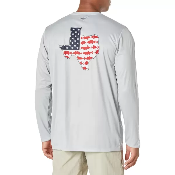 imageColumbia Mens Terminal Tackle PFG Statetriot Long SleeveCool GreyWhite Tx