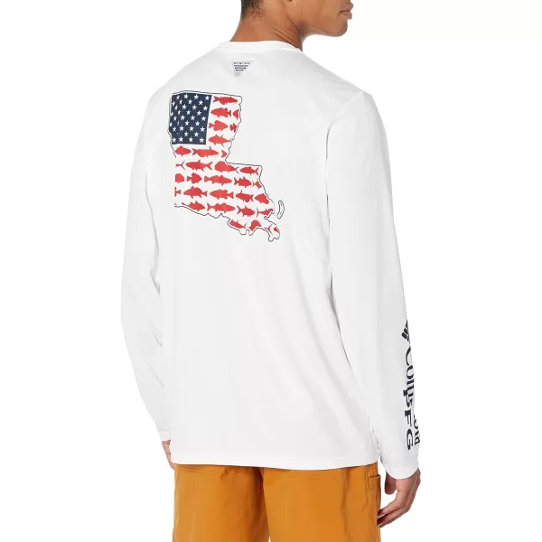 imageColumbia Mens Terminal Tackle PFG Statetriot Long SleeveWhiteCollegiate Navy La