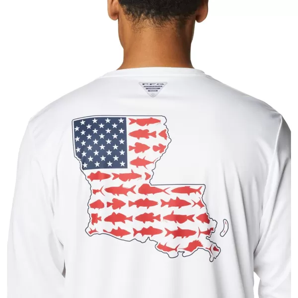 imageColumbia Mens Terminal Tackle PFG Statetriot Long SleeveWhiteCollegiate Navy La