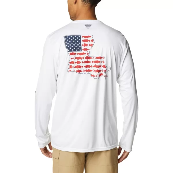 imageColumbia Mens Terminal Tackle PFG Statetriot Long SleeveWhiteCollegiate Navy La