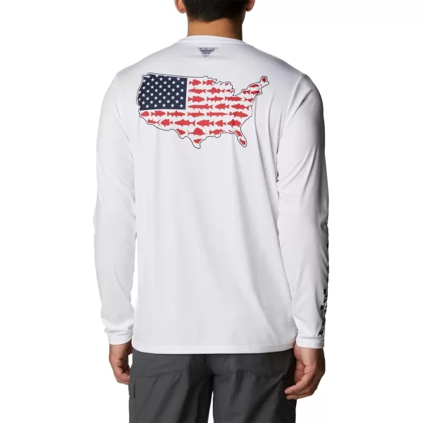 imageColumbia Mens Terminal Tackle PFG Statetriot Long SleeveWhiteCollegiate Navy Usa