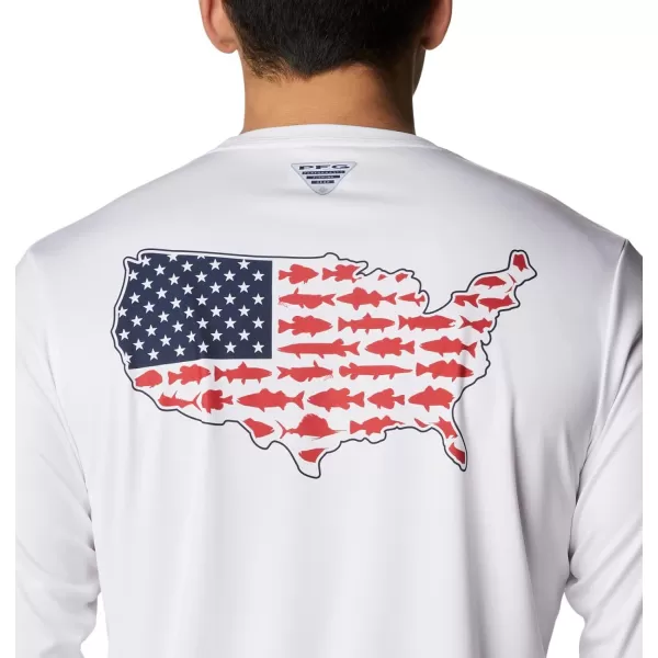 imageColumbia Mens Terminal Tackle PFG Statetriot Long SleeveWhiteCollegiate Navy Usa