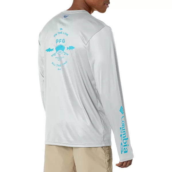 imageColumbia Mens Terminal Tackle PFG on The Line Long SleeveCool GreyRiptide Freshwater