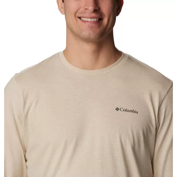 imageColumbia Mens Thistletown Hills Long Sleeve Logo TeeAncient Fossil Heather