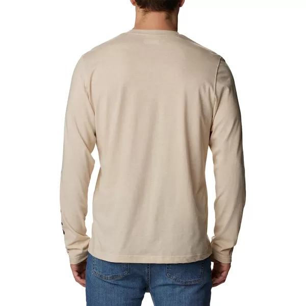 imageColumbia Mens Thistletown Hills Long Sleeve Logo TeeAncient Fossil Heather