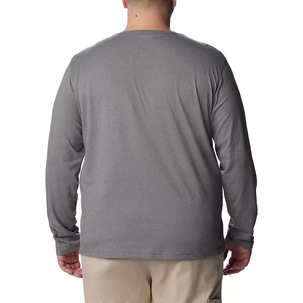 imageColumbia Mens Thistletown Hills Long Sleeve Logo TeeCity Grey Heather