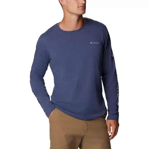 imageColumbia Mens Thistletown Hills Long Sleeve Logo TeeDark Mountain Heather