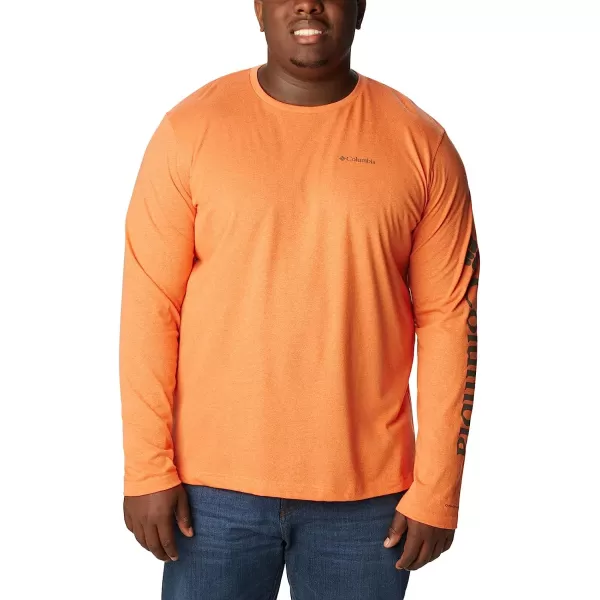 imageColumbia Mens Thistletown Hills Long Sleeve Logo TeeDesert Orange Double Dye