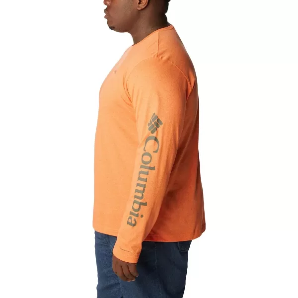 imageColumbia Mens Thistletown Hills Long Sleeve Logo TeeDesert Orange Double Dye