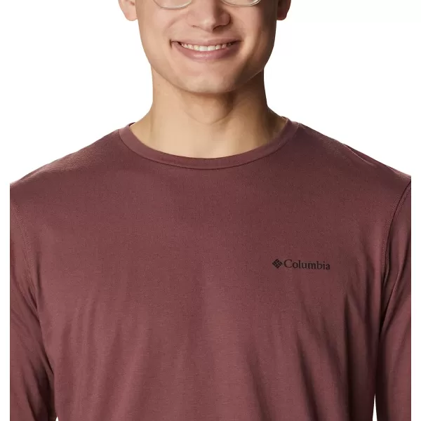 imageColumbia Mens Thistletown Hills Long Sleeve Logo TeeLight Raisin