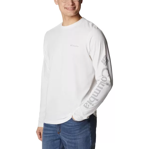 imageColumbia Mens Thistletown Hills Long Sleeve Logo TeeWhite