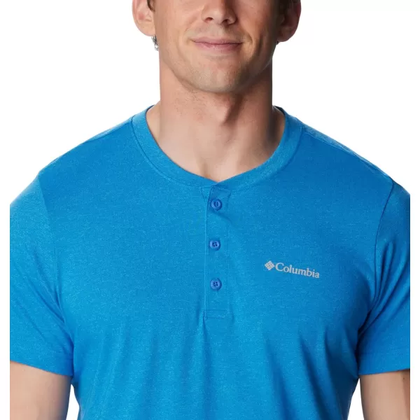 imageColumbia Mens Thistletown Hills Short Sleeve HenleyBright Indigo Heather