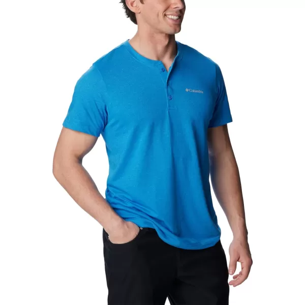 imageColumbia Mens Thistletown Hills Short Sleeve HenleyBright Indigo Heather