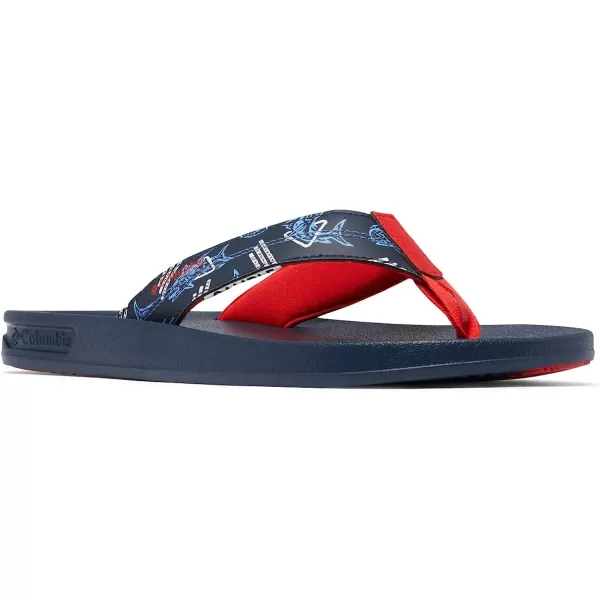 imageColumbia Mens Tidal Ray PFG Flip Sport SandalCollegiate NavySpark Red