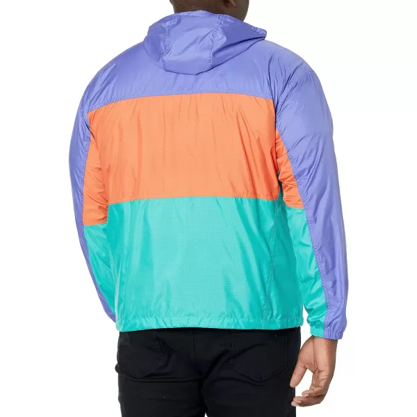 imageColumbia Mens Trail Traveler WindbreakerBright AquaDesert OrangePurple Lotus