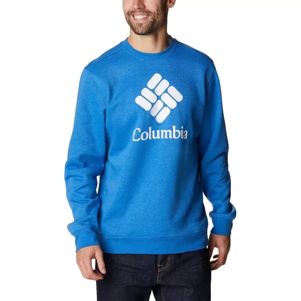 imageColumbia Mens Trek CrewBright Indigo HeatherCsc Stacked Logo