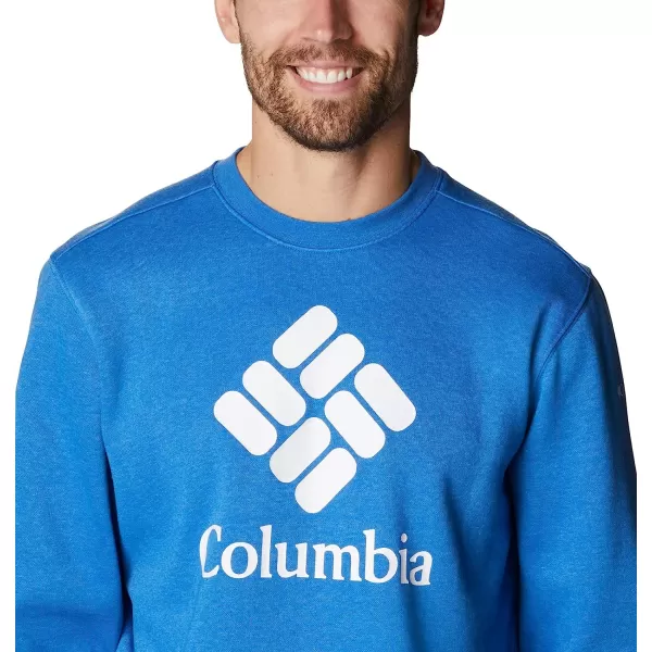 imageColumbia Mens Trek CrewBright Indigo HeatherCsc Stacked Logo