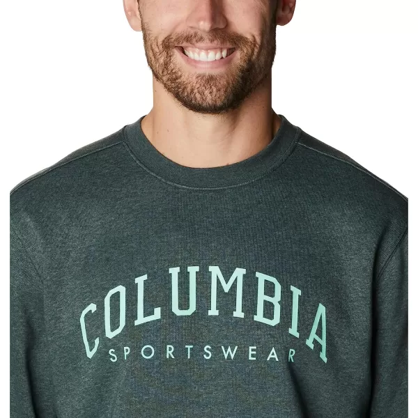 imageColumbia Mens Trek CrewSpruce HeatherArched Brand Logo
