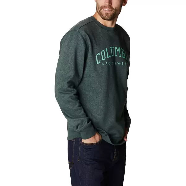 imageColumbia Mens Trek CrewSpruce HeatherArched Brand Logo