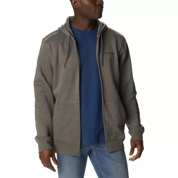 imageColumbia Mens Trek Full Zip HoodieCharcoal HeatherCsc Sleeve Logo