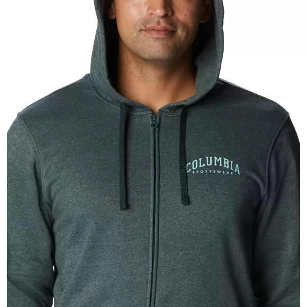 imageColumbia Mens Trek Full Zip HoodieSpruce HeatherArched Brand Logo