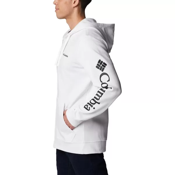 imageColumbia Mens Trek Full Zip HoodieWhiteCsc Sleeve Logo
