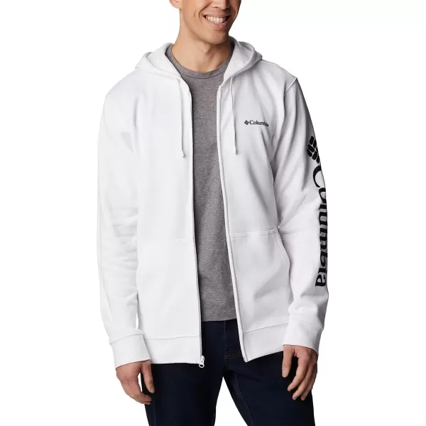 imageColumbia Mens Trek Full Zip HoodieWhiteCsc Sleeve Logo
