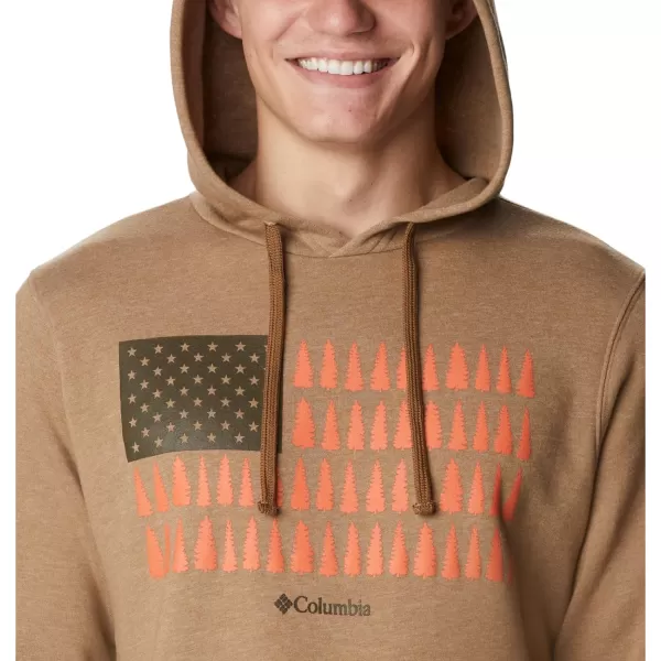 imageColumbia Mens Trek Graphic HoodieDelta HeatherTreestriped Flag