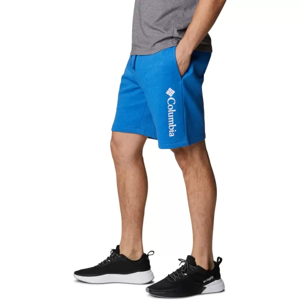 imageColumbia Mens Trek ShortBright Indigo HeatherWhite Vertical Logo
