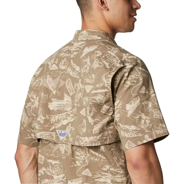 imageColumbia Mens Trollers Best Short Sleeve ShirtSage Freshwater Roots Print