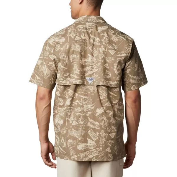 imageColumbia Mens Trollers Best Short Sleeve ShirtSage Freshwater Roots Print