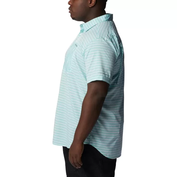 imageColumbia Mens Twisted Creek Iii Short SleeveBright Aqua Basic Stripe