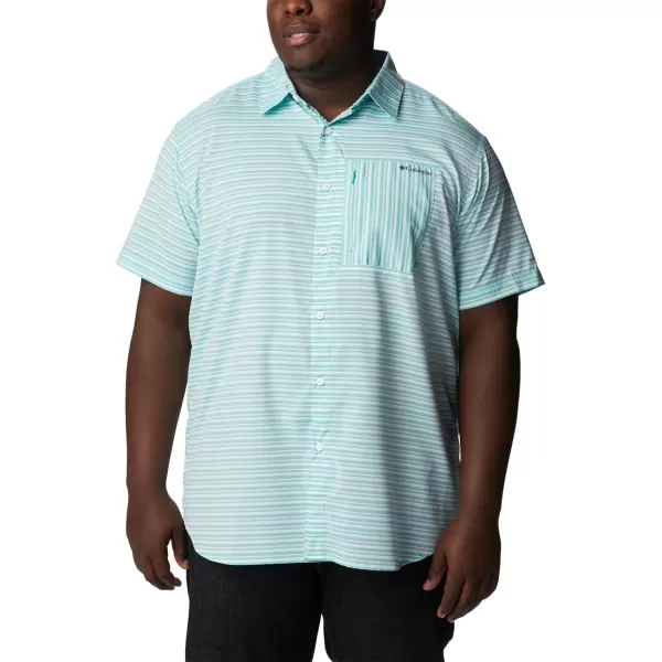imageColumbia Mens Twisted Creek Iii Short SleeveBright Aqua Basic Stripe