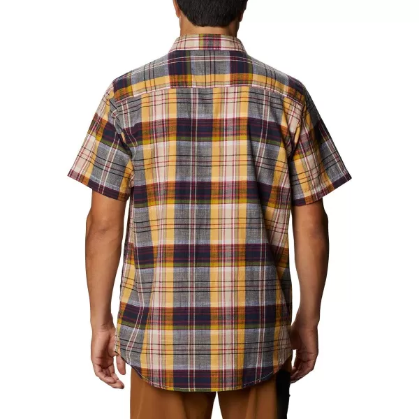 imageColumbia Mens Under Exposure Yarn Dye Short Sleeve ShirtBright Gold Madras