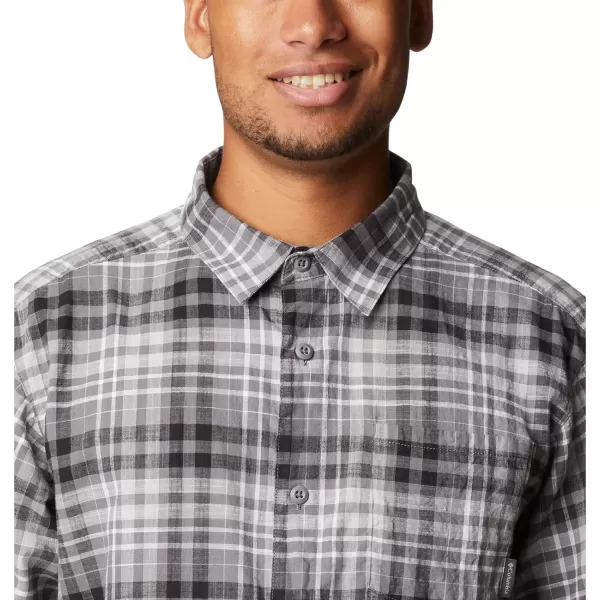 imageColumbia Mens Under Exposure Yarn Dye Short Sleeve ShirtCity Grey Madras Gingham