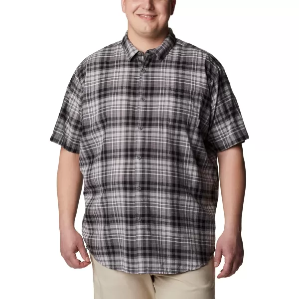 imageColumbia Mens Under Exposure Yarn Dye Short Sleeve ShirtCity Grey Madras Gingham