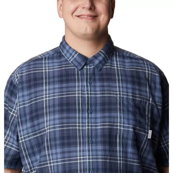 imageColumbia Mens Under Exposure Yarn Dye Short Sleeve ShirtDark Mountain Madras Gingham