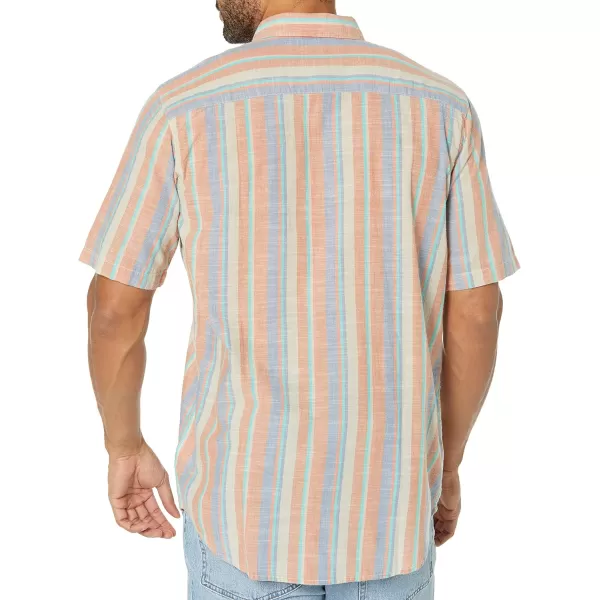 imageColumbia Mens Under Exposure Yarn Dye Short Sleeve ShirtDesert Orange Blocky Stripe