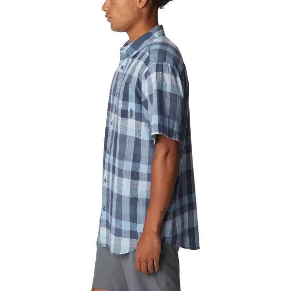 imageColumbia Mens Under Exposure Yarn Dye Short Sleeve ShirtJet Stream Buffalo