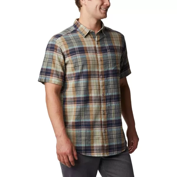 imageColumbia Mens Under Exposure Yarn Dye Short Sleeve ShirtMocha Madras