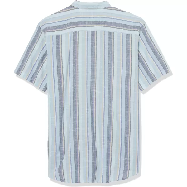 imageColumbia Mens Under Exposure Yarn Dye Short Sleeve ShirtPurple Lotus Blocky Stripe