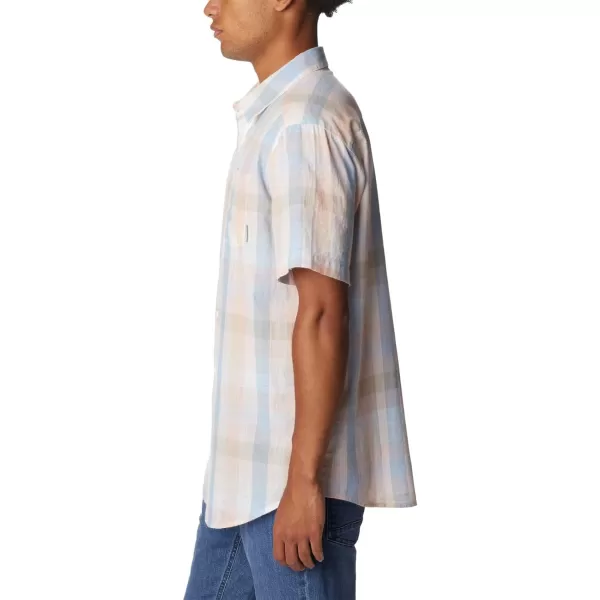 imageColumbia Mens Under Exposure Yarn Dye Short Sleeve ShirtPurple Tint Buffalo