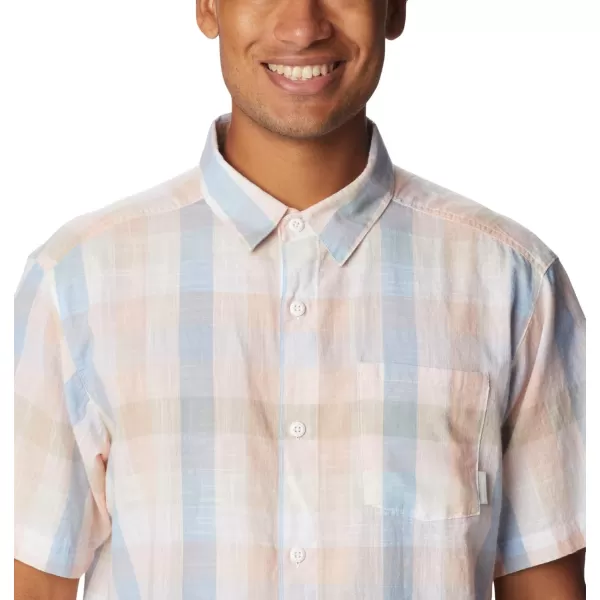 imageColumbia Mens Under Exposure Yarn Dye Short Sleeve ShirtPurple Tint Buffalo