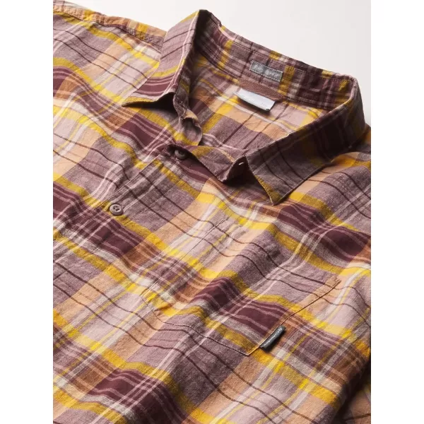 imageColumbia Mens Under Exposure Yarn Dye Short Sleeve ShirtRed Lodge Madras
