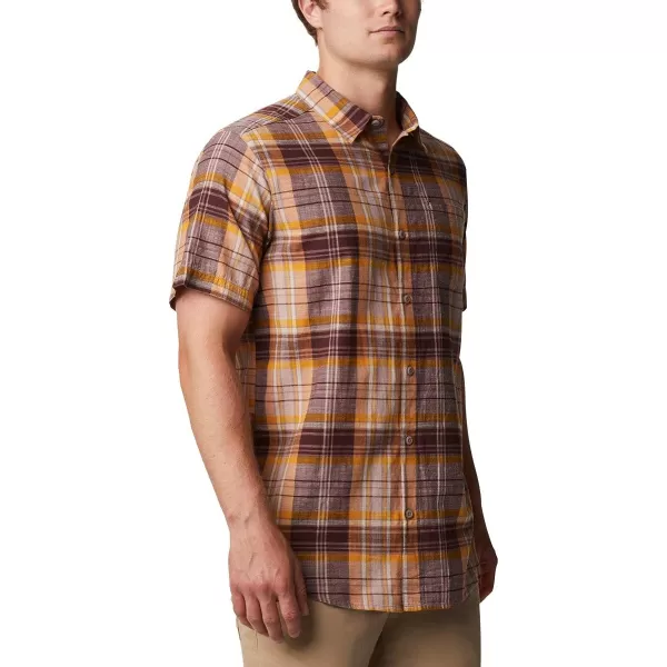 imageColumbia Mens Under Exposure Yarn Dye Short Sleeve ShirtRed Lodge Madras