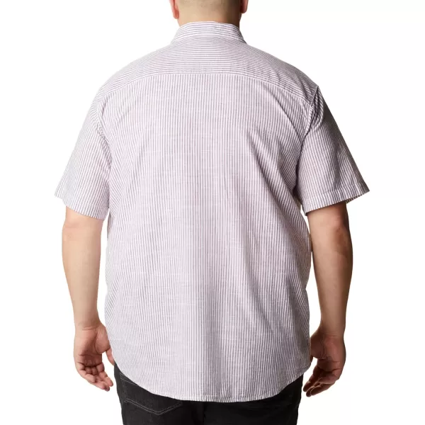 imageColumbia Mens Under Exposure Yarn Dye Short Sleeve ShirtRed Onion Oxford Stripe