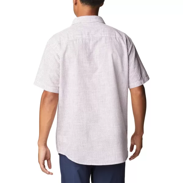 imageColumbia Mens Under Exposure Yarn Dye Short Sleeve ShirtRed Onion Oxford Stripe
