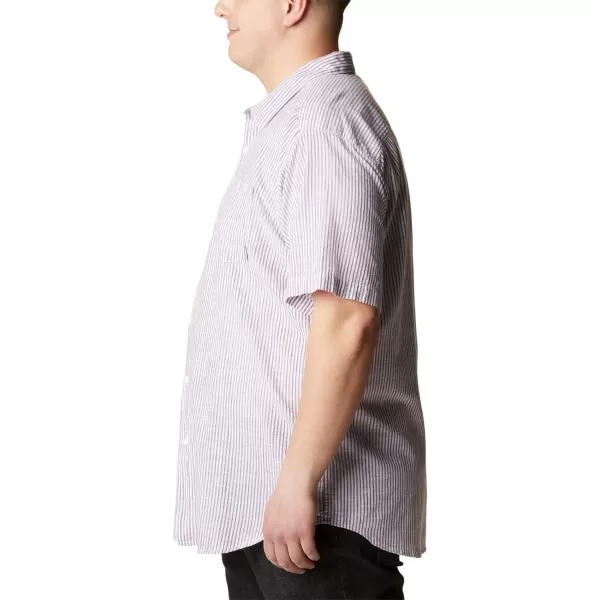 imageColumbia Mens Under Exposure Yarn Dye Short Sleeve ShirtRed Onion Oxford Stripe