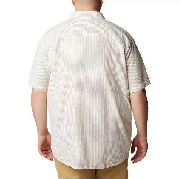 imageColumbia Mens Under Exposure Yarn Dye Short Sleeve ShirtSavory Oxford Stripe