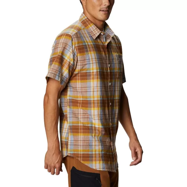 imageColumbia Mens Under Exposure Yarn Dye Short Sleeve ShirtWalnut Madras